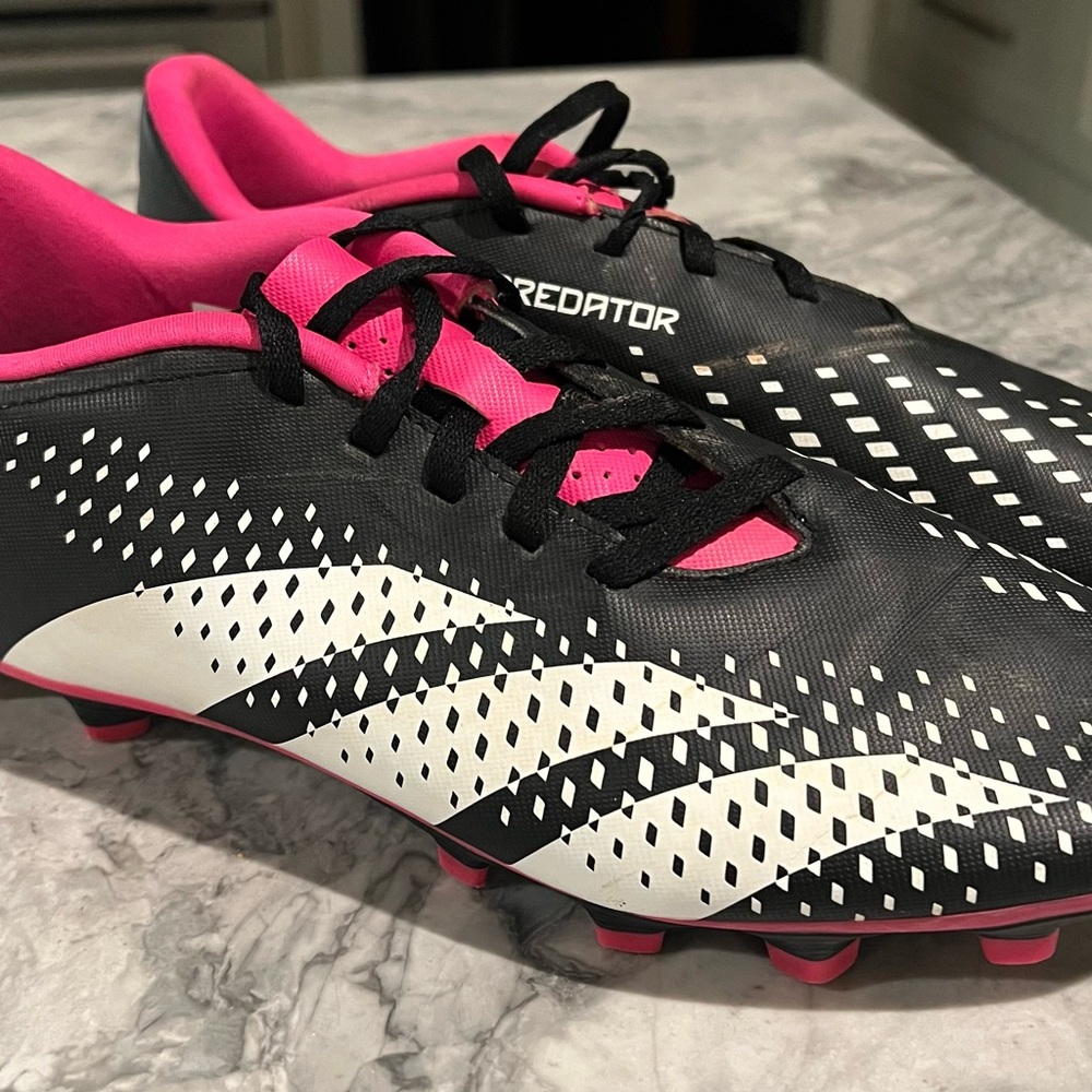 Black and Pink Soccer Cleats
